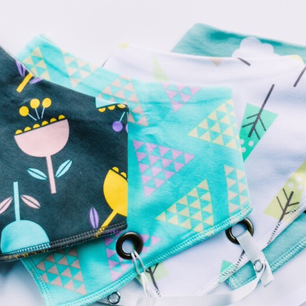 Fall Forest 4pk - Dribble Bibs w/ Chewy Clip